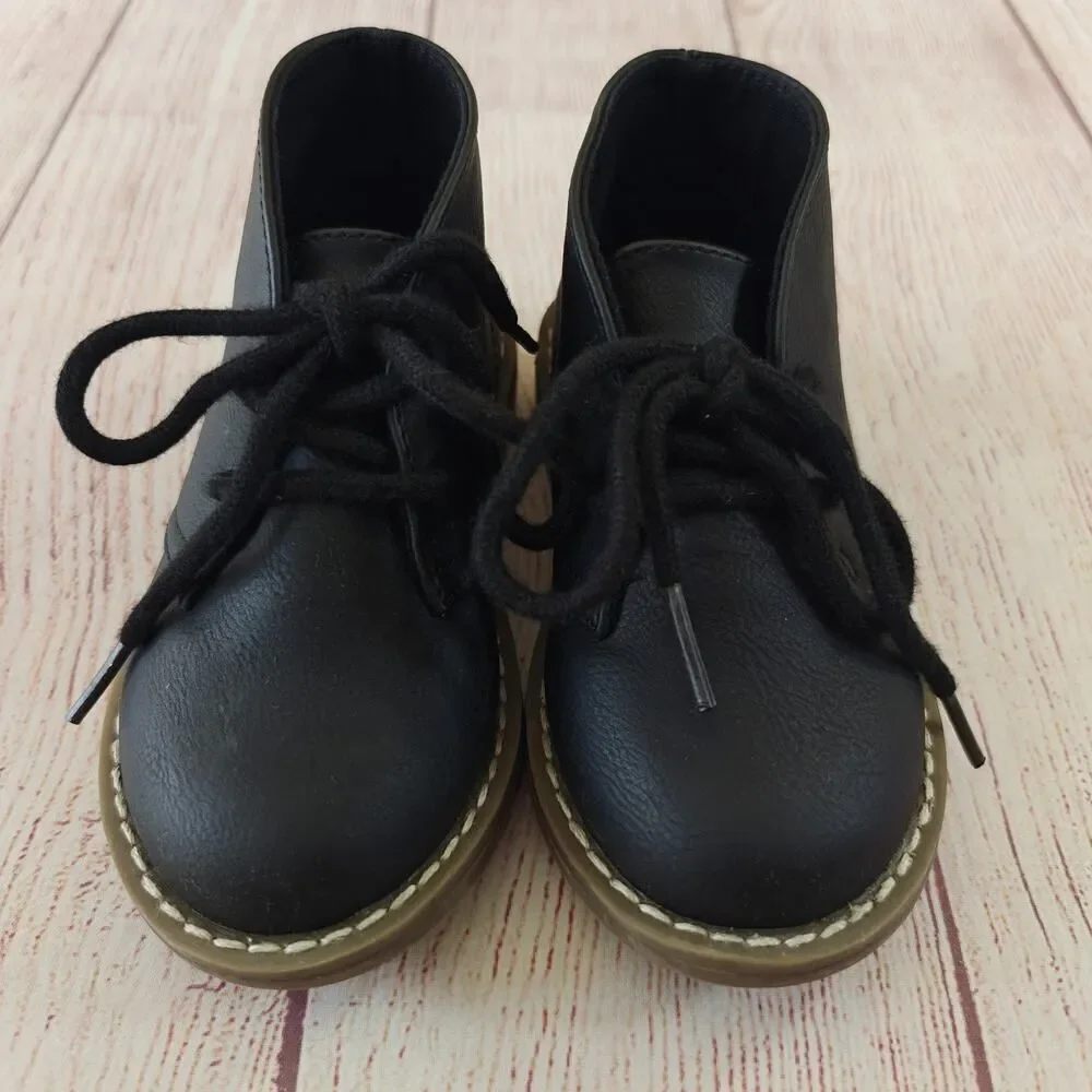 The Children's Place Toddler Boys Lace Up Boots - black sz 8